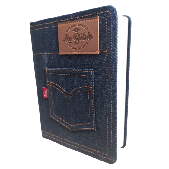 Bible Semeur 2015, compacte, couverture jeans souple bleue - tranche blanche