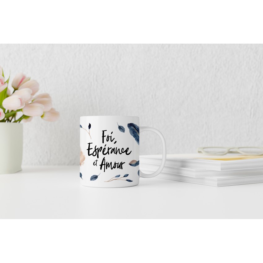 Tasse Foi, Espérance et Amour - avec sa boîte