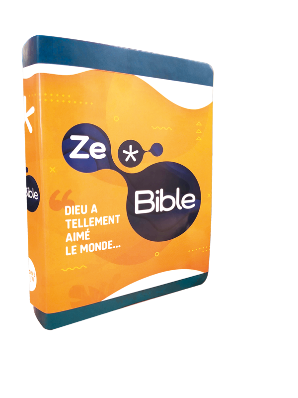 Bible d'étude, ZeBible, Nouvelle Français Courant - Couverture souple en similicuir bleu