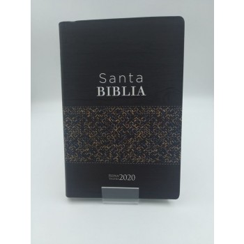 Espagnol, Bible Reina Valera 2020, flexible marron avec motifs feuillage