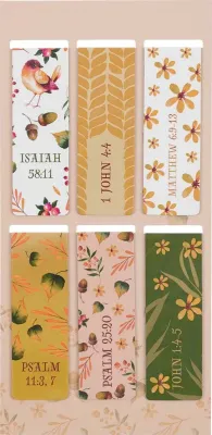 Magnetische Buchzeichen Motif 'God is my Refuge' - 6er Set auf Englisch