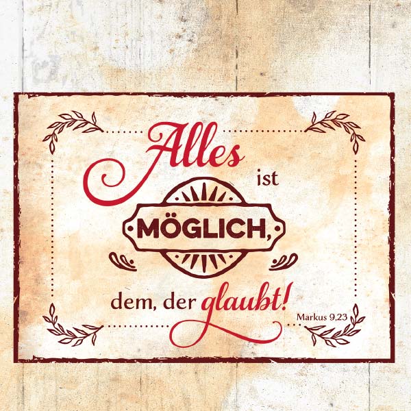 Mini Aufstellbuch Bibelworte - Reihe Wortschatzgallerie, Vintage