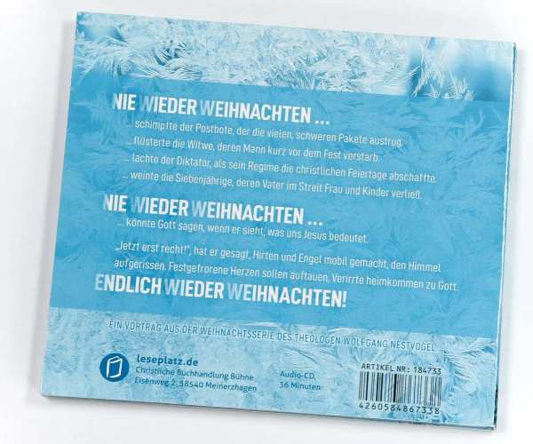 Nie wieder Weihnachten - Evangelistische Verteil-CD