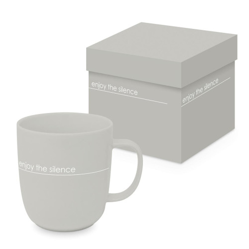 Tasse - Enjoy the silence - taupe, 400ml