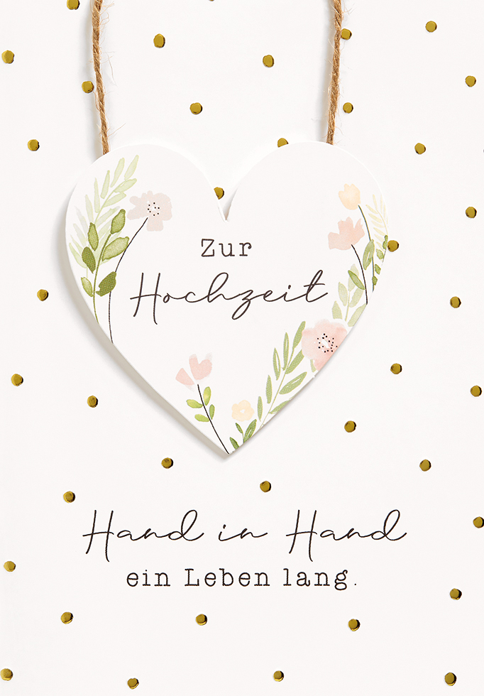 Doppelkarte Hand in Hand ein Leben lang