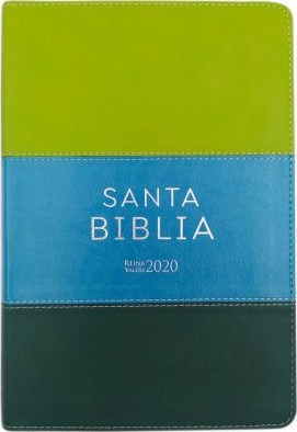 Espagnol, Bible Reina Valera 2020, gros caractères, similicuir, tricolore vert