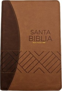 Espagnol, Bible Reina Valera 1960, compact, gros caractères, similicuir duo brun/camel, tranche...