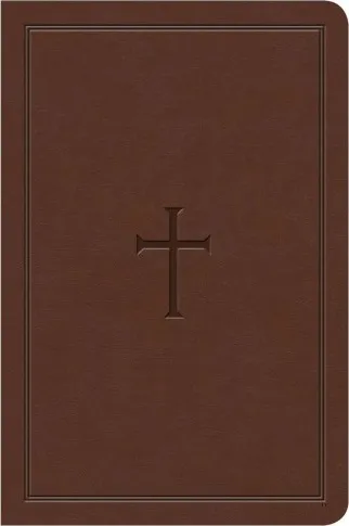 Anglais, Bible, King James Version, gros caractères, similicuir, brun