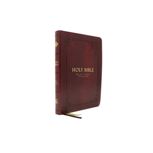 KJV Large-Print Thinline Bible, Vintage Series, Comfort Print--soft leather-look, burgundy