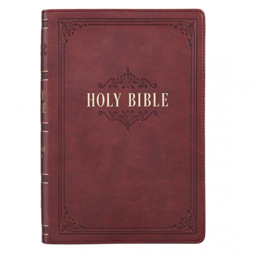 KJV Large-Print Bible imitation leather, burgundy