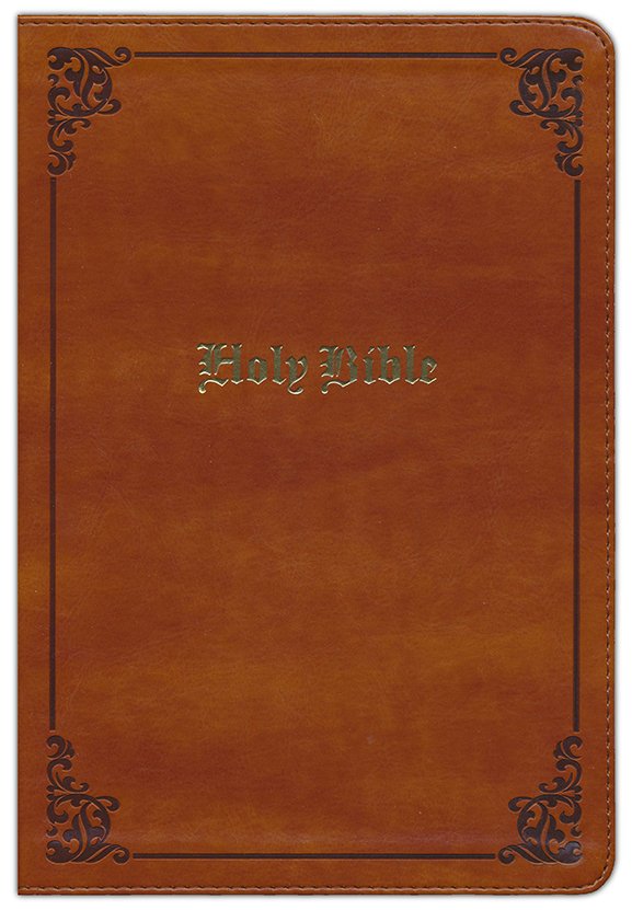 KJV Large-Print Thinline Bible, Vintage Series, Comfort Print--soft leather-look, tan