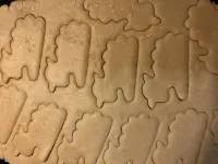 Gesegnete Ostern - Schäfchen - Ausstechform - mit Plätzchenrezept