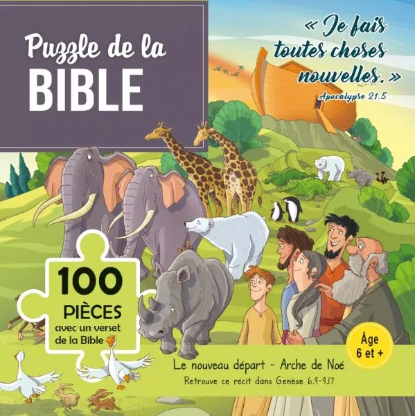 Puzzle de la Bible - Le nouveau départ. Arche de Noé - Je fais toutes choses nouvelles -...