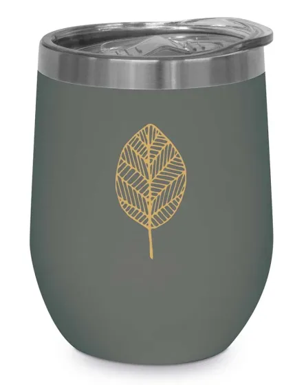 Edelstahl Thermo Becher 'Blatt' - Pure Collection