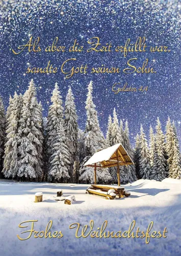 Postkarte Weihnachten Als aber die Zeit erfüllt war
