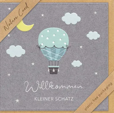 Doppelkarte Willkommen kleiner Schatz NC