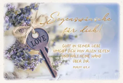Doppelkarte Love Schlüssel