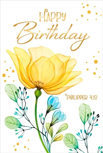 Postkarte Geburtstag Philipper 4,13 Lovely - 10 Stück pro Päckchen