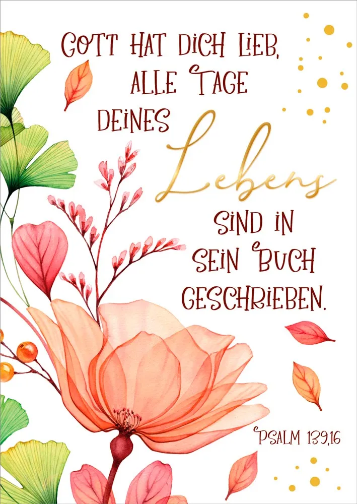 Postkarte Tage deines Lebens Lovely - 10 Stück pro Päckchen
