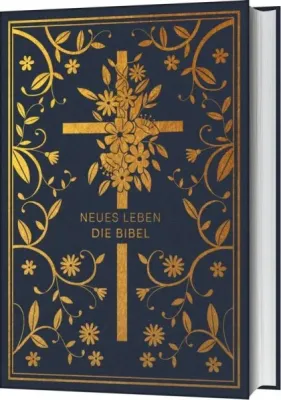 Neues Leben, Bibel - Golden Grace Edition - Einspaltig - gebunden, Gewebeinband, Marineblau