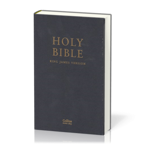 Anglais, Bible King James Version, cuir, noire, tranche or