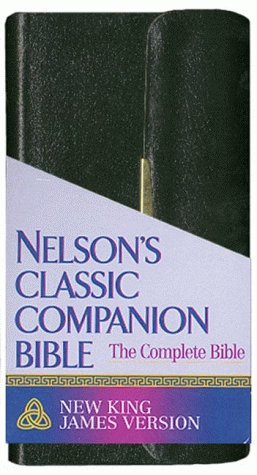 Anglais, Bible New King James Version, fibrocuir, bleue foncée,fermeture à rabat