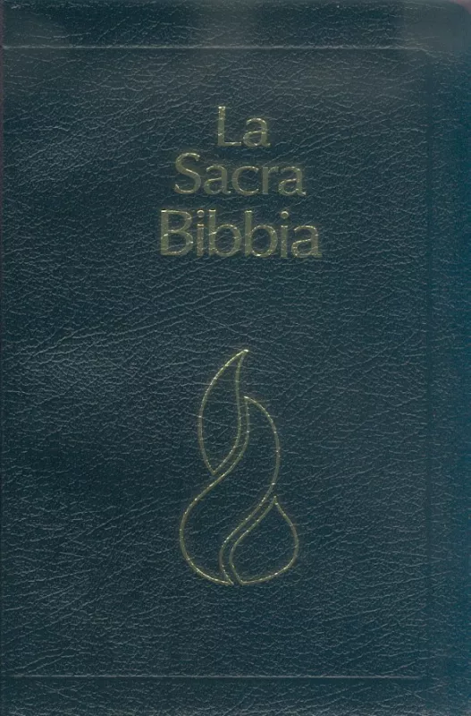 Italien, Bible Nuova Riveduta - fibrocuir noir, tranche or