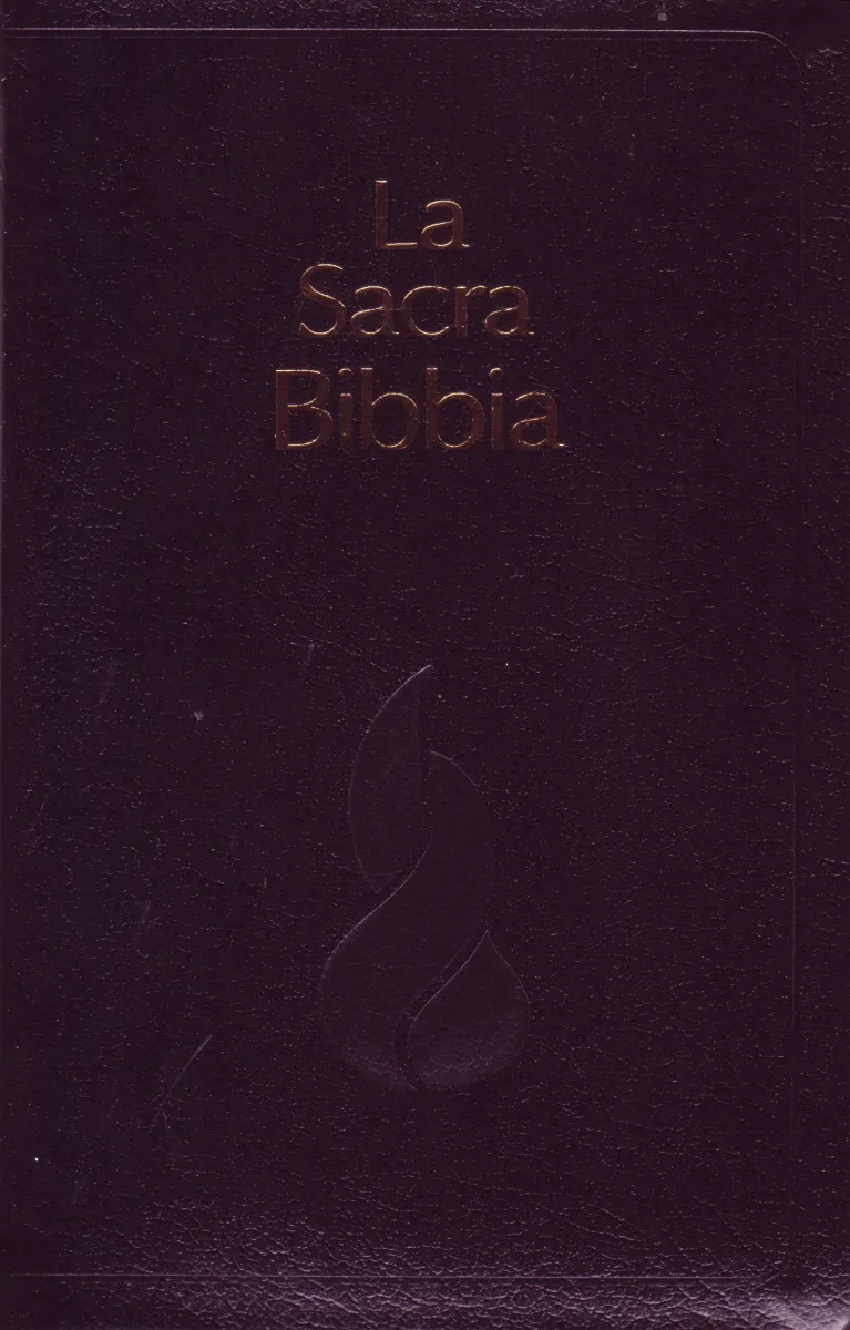 Italien, Bible Nuova Riveduta - fibro noir, onglets, tranche or