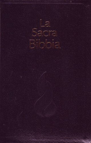 Italien, Bible Nuova Riveduta - fibro noir, onglets, tranche or