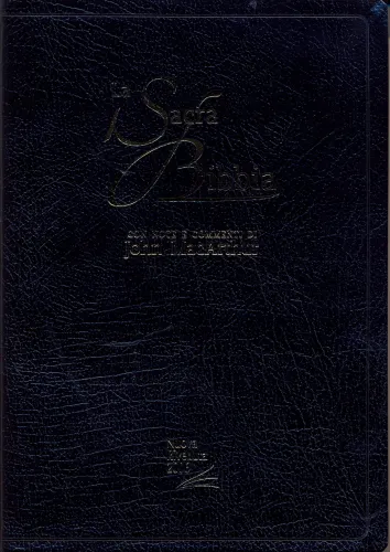 ITALIEN, BIBLE NR, MACARTHUR SOUPLE FIBROCUIR NOIR TR. OR