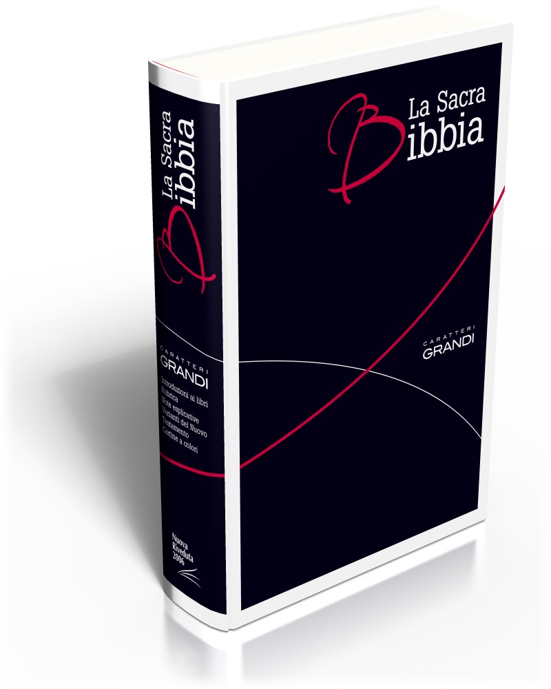 Italien, Bible NR2006 - gros caractères, couverture illustrée noire