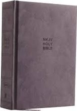 Anglais, NKJV, Comfort Print Compact Single-Column Reference Bible, Gris