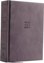 Anglais, NKJV, Comfort Print Compact Single-Column Reference Bible, Gris