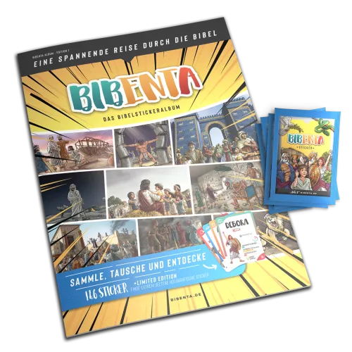 Das Bibelstickeralbum Starter-Set inkl. 16 Stickerbilder - BIBENTA