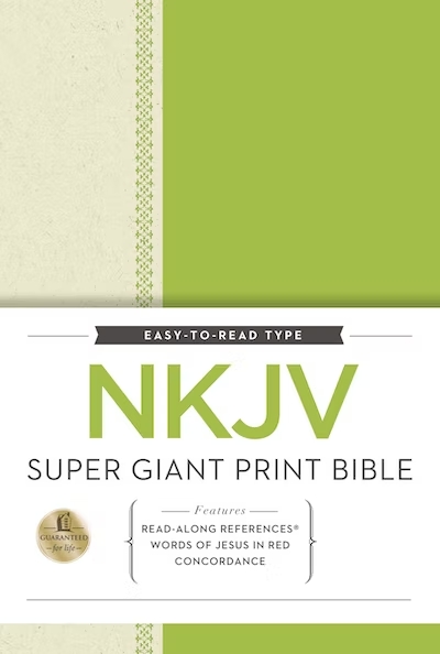Anglais, Bible New King James Version, très grands caractères, cartonnée