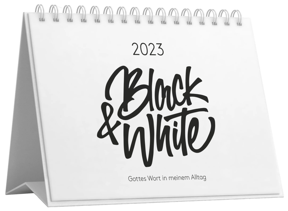 BLACK & WHITE - Aufstellkalender