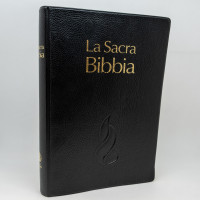 ITALIEN BIBLE, NUOVA RIVEDUTA, SOUPLE, NOIR, ONGLETS, TR.OR