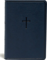 Anglais, Bible d'étude King James Version, bleue, similicuir